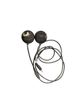 Juicy Couture Black Crystal Wired Earbuds  Audio Jack  Stylish & Functional